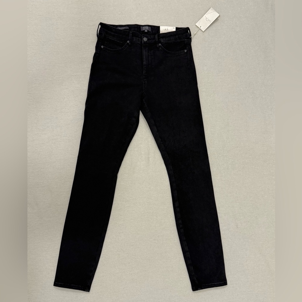 NYDJ Ami Skinny Jeans Black Size 8 Long High Rise Lift Tuck NWT Classic - Picture 3 of 8